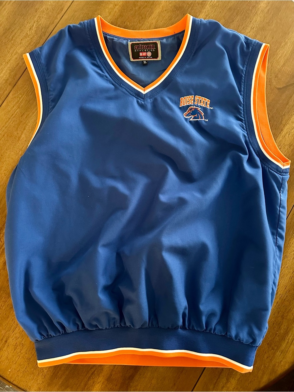 Vintage Boise State Blue & Orange Sleeveless Pullover Vest